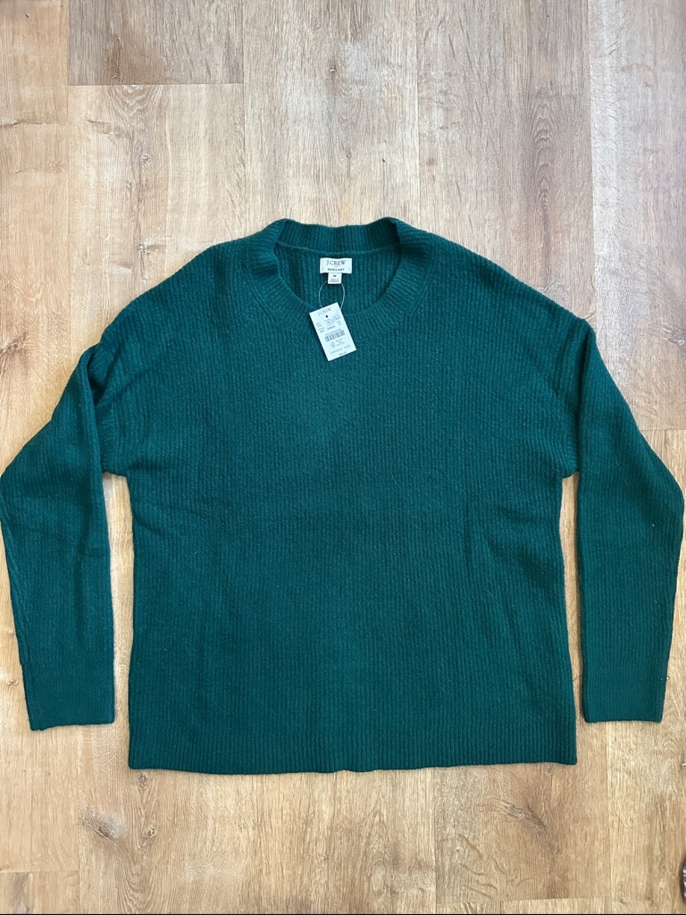 J. Crew Deep Teal Crewneck Sweater NWT
